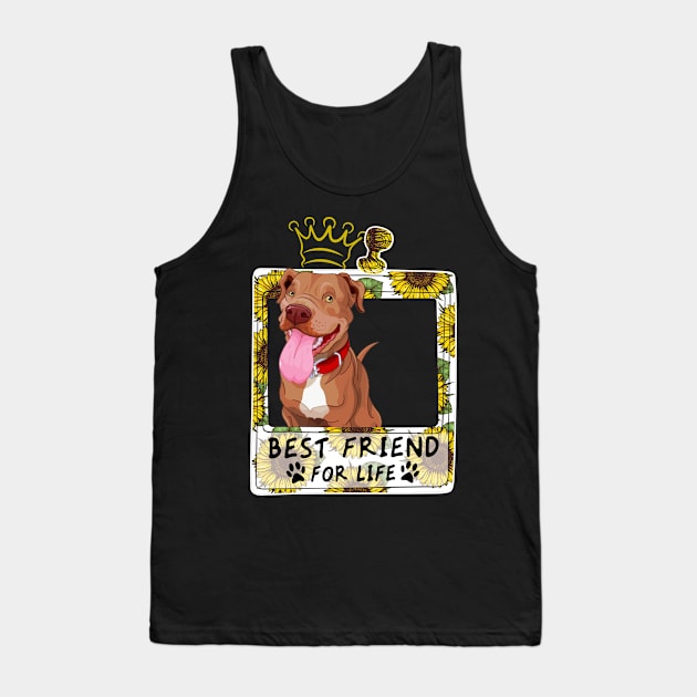 Best Friend For Life T shirt For Pitbull Lovers Tank Top by Elsie